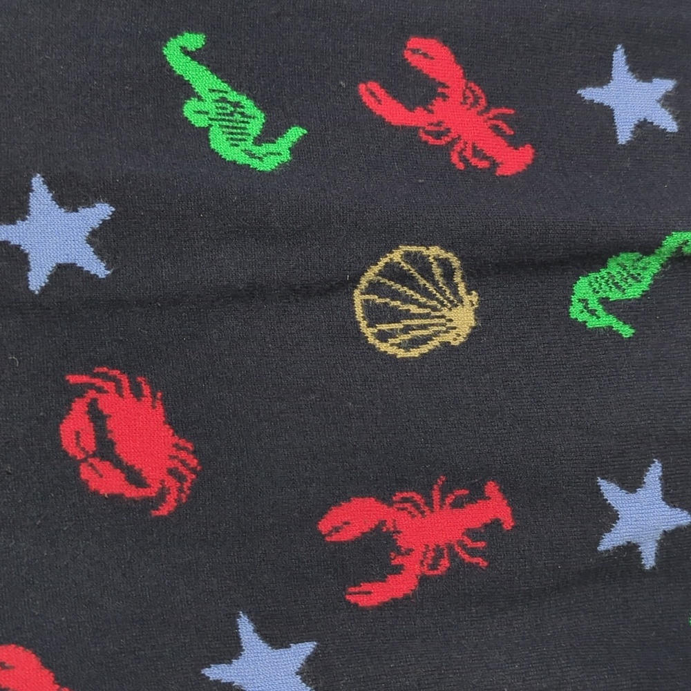 Talbots Womens Sweater By the Sea Nautical Lobster Seahorse Starfish Clam LP - Picture 6 of 8